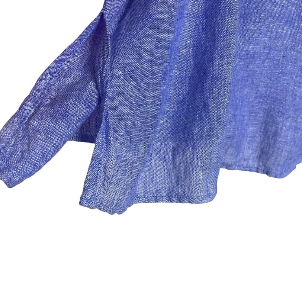 (2) Tahari linen tunic tops blouse 3X blue/peach women's NEW - Picture 15 of 16